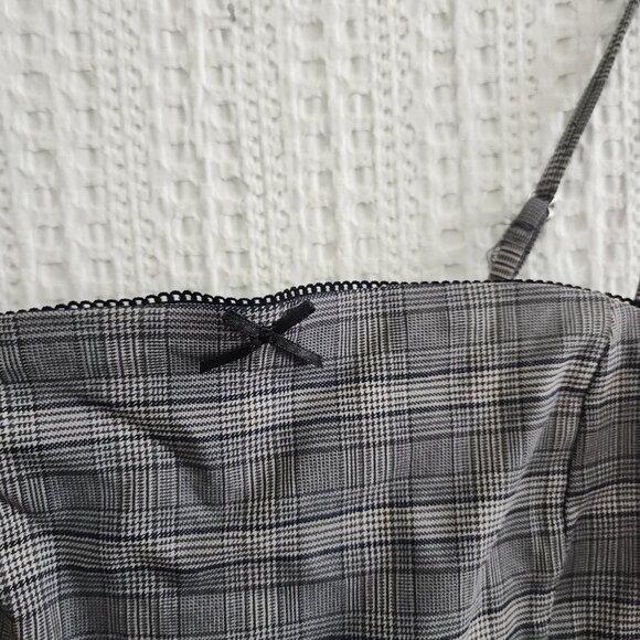 Wild Fable Black and White Plaid Crop Top Women's Size X-Large - Picture 6 of 11
